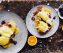 Pochierte Eier mit Orangen-Hollandaise, Spargel und Parmaschinken
